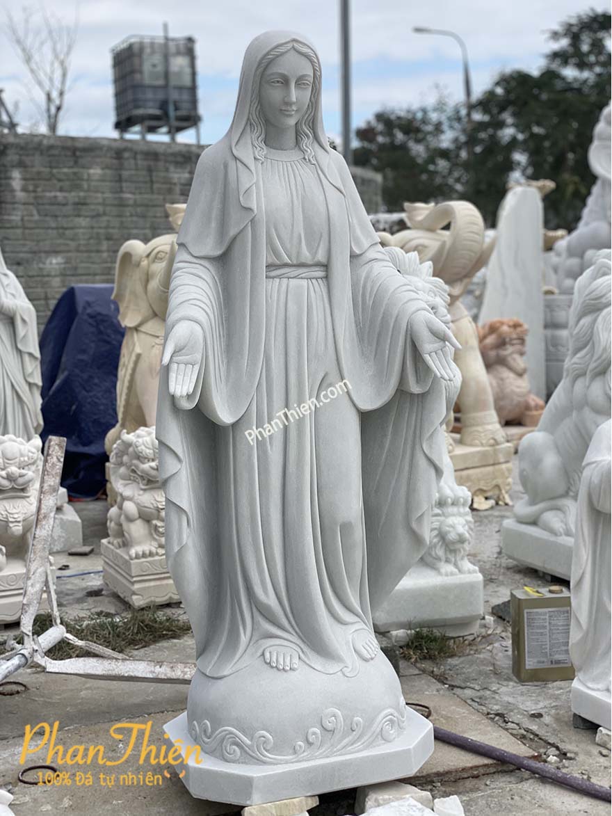 Tượng Đức Mẹ Ban Ơn Đá Trắng (DM-51)