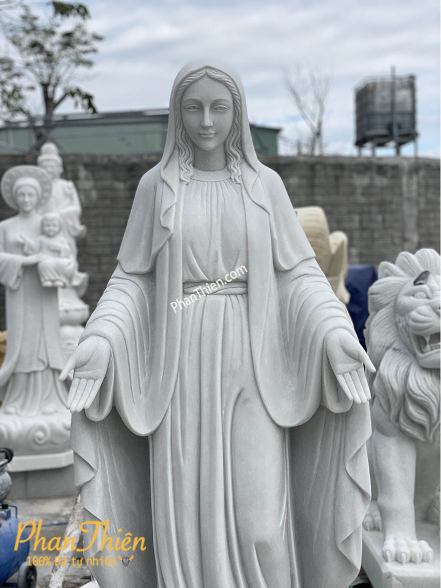 Tượng Đức Mẹ Ban Ơn Đá Trắng (DM-51)