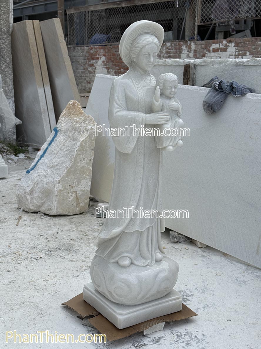 Tượng Đức Mẹ La Vang bằng đá 120cm - DM-80