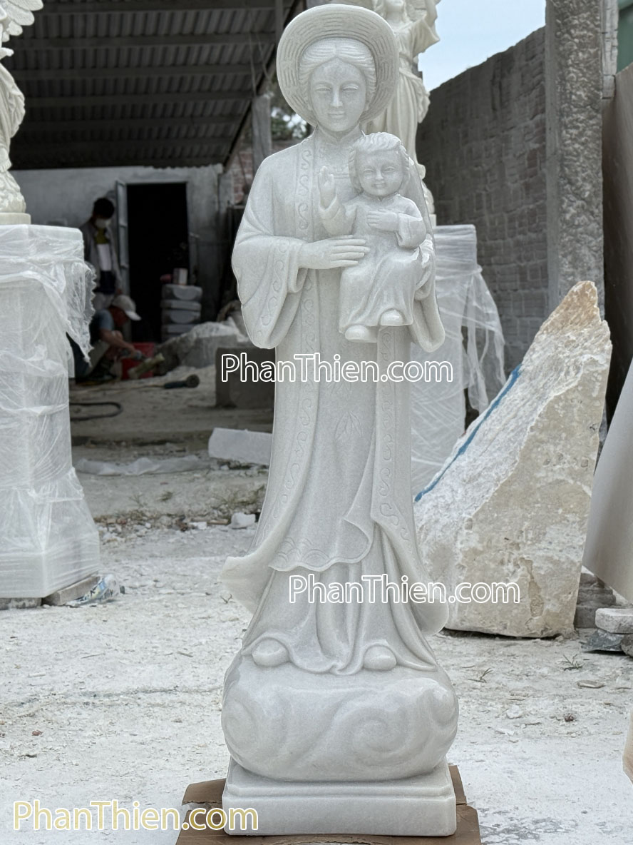 Tượng Đức Mẹ La Vang bằng đá 120cm - DM-80
