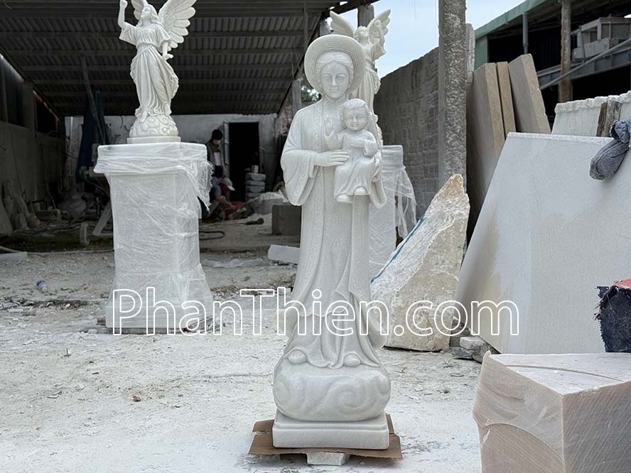 Tượng Đức Mẹ La Vang bằng đá 120cm - DM-80