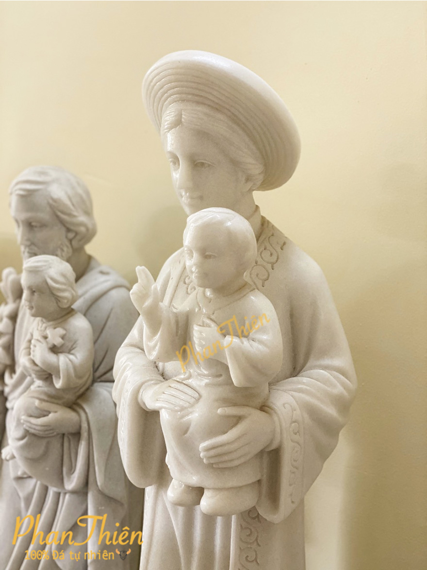 Tượng Đức Mẹ La Vang Đá Cẩm Thạch Trắng (DM-15)