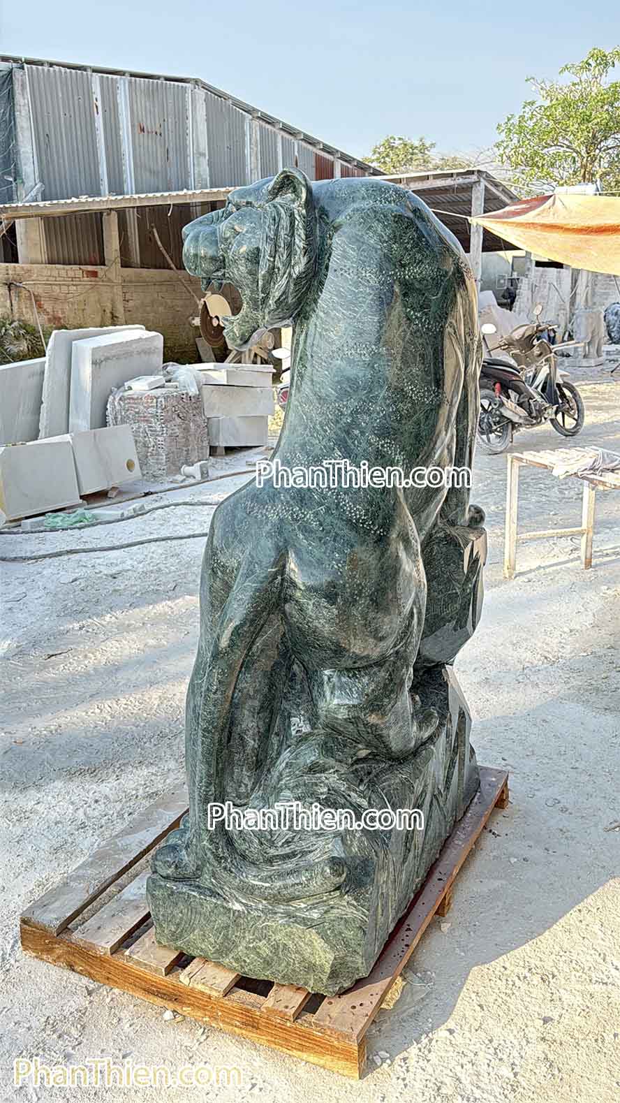 Tượng Hổ Phong Thủy bằng đá xanh Ấn Độ 150cm - HO-6