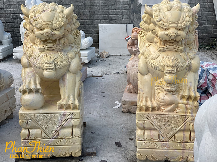 Tượng Kỳ Lân Đá Cà Rốt Vàng (KL-32)