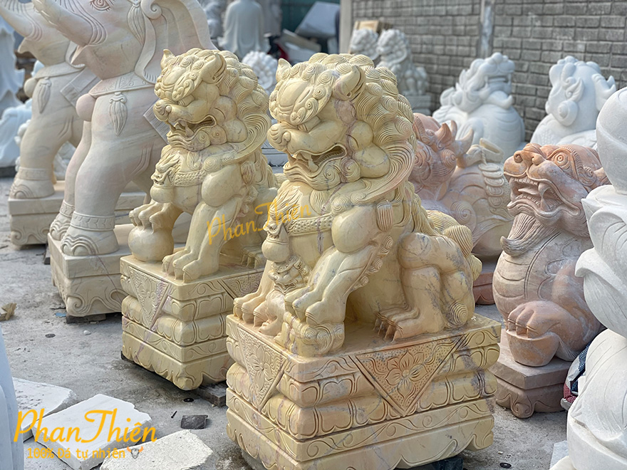 Tượng Kỳ Lân Đá Cà Rốt Vàng (KL-32)