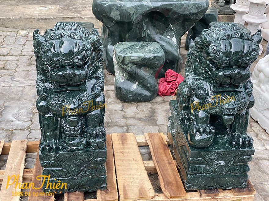 Tượng Kỳ Lân Đá Xanh Ấn Độ (KL-33)
