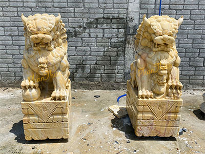 Tượng Kỳ Lân Đá Cà Rốt Vàng (KL-20)