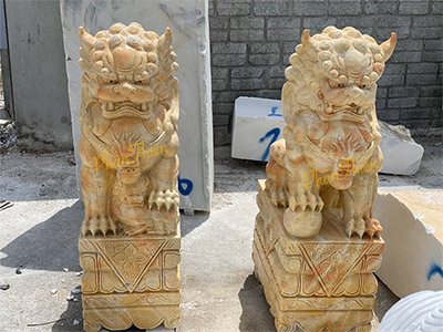 Tượng Kỳ Lân Đá Cà Rốt Vàng (KL-21)