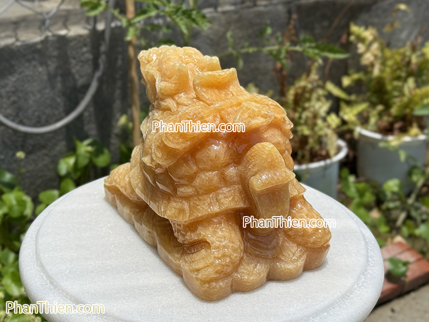 Tượng Long Quy bằng đá ngọc Hoàng Long (LQ-09)