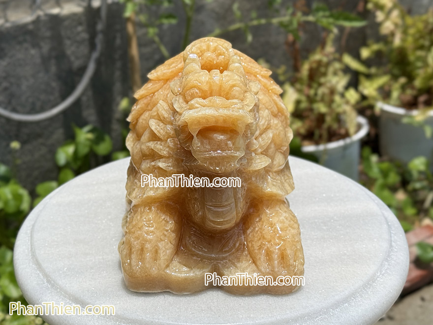Tượng Long Quy bằng đá ngọc Hoàng Long (LQ-09)