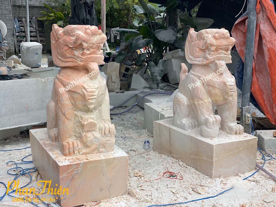 Tượng Nghê Việt Đá Cà Rốt Vàng (N-09)