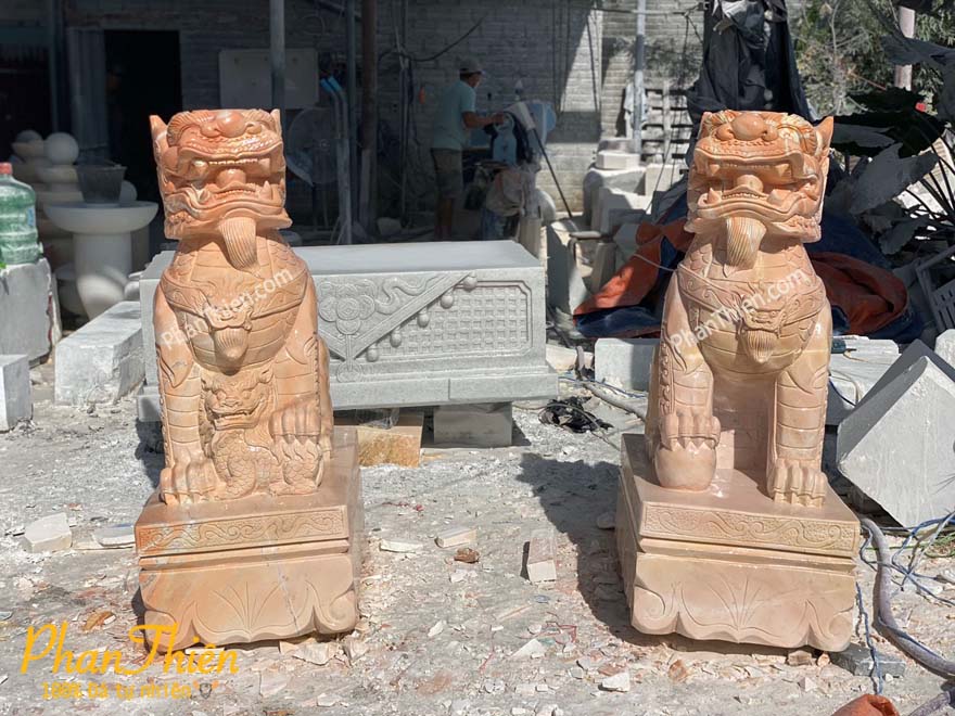 Tượng Nghê Việt Đá Cà Rốt Vàng (N-09)