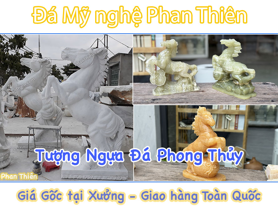 Mẫu Tượng Ngựa đá Phong thuỷ đẹp - 8A