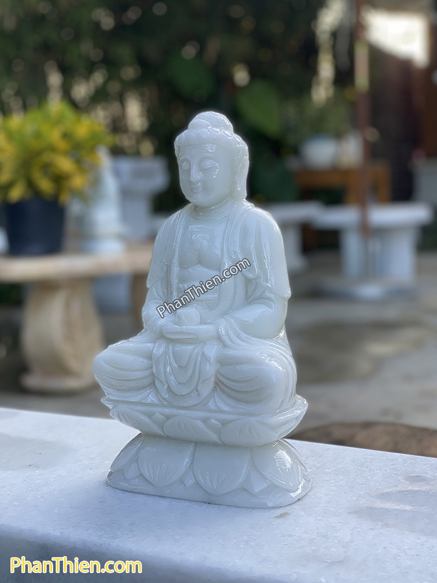 Tượng Phật A Di Đà bằng đá 30cm (ADI-10)