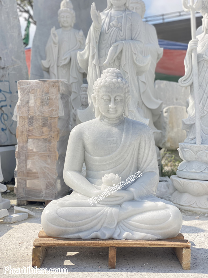 Tượng Phật A Di Đà bằng đá tự nhiên (ADI-11)