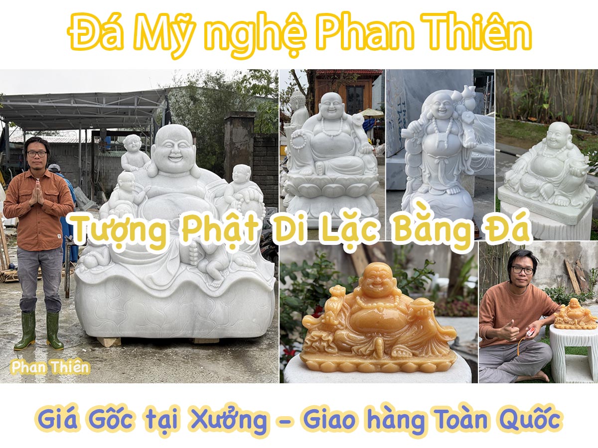 Tượng Phật Di Lặc bằng đá Non Nước A (DL-75)