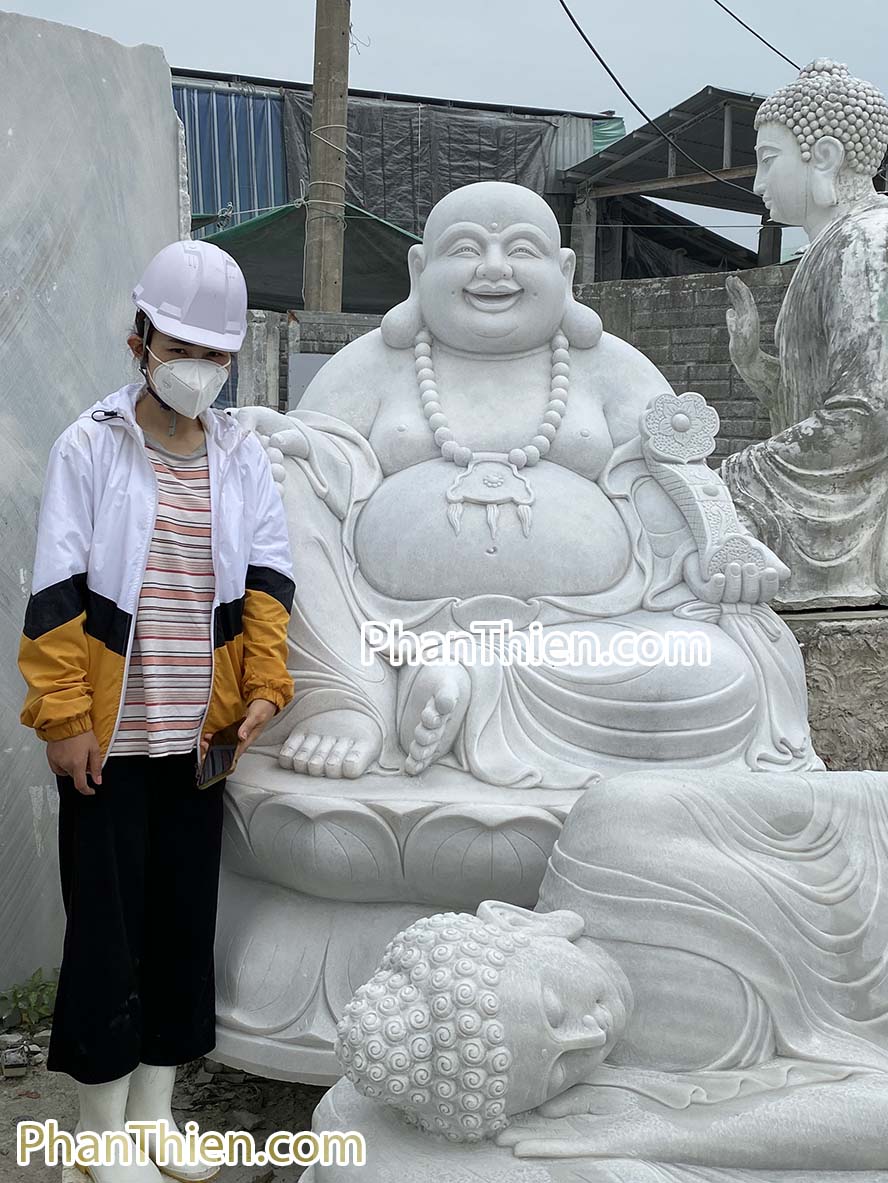 Tượng Phật Di Lặc bằng đá cao 1,8m - DL-82