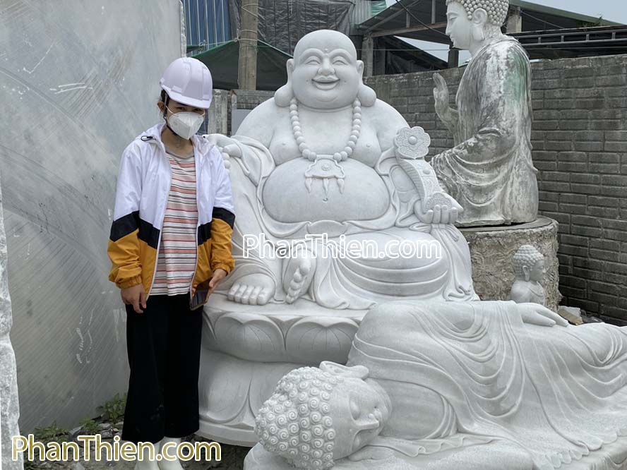 Tượng Phật Di Lặc bằng đá cao 1,8m - DL-82