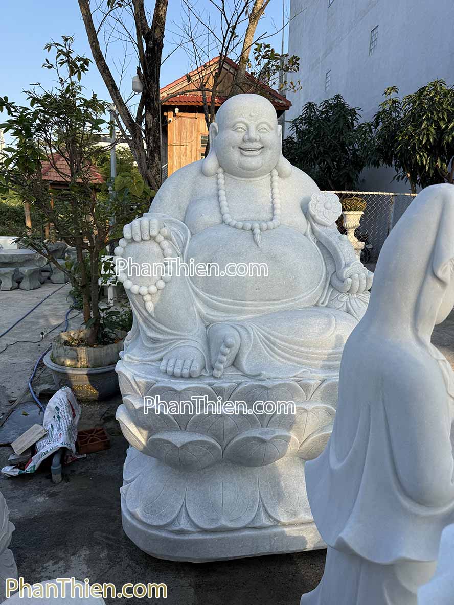 Tượng Phật Di Lặc bằng đá Cẩm thạch 2,06m - DL-84