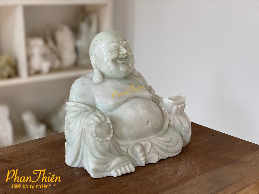 Tượng Phật Di Lặc bằng đá Cẩm Thạch Xanh (DL-09)