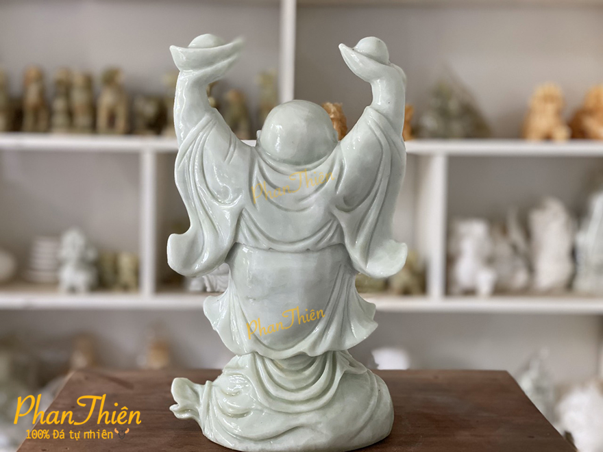 Tượng Phật Di Lặc bằng Đá Cẩm Thạch Xanh (DL-04)