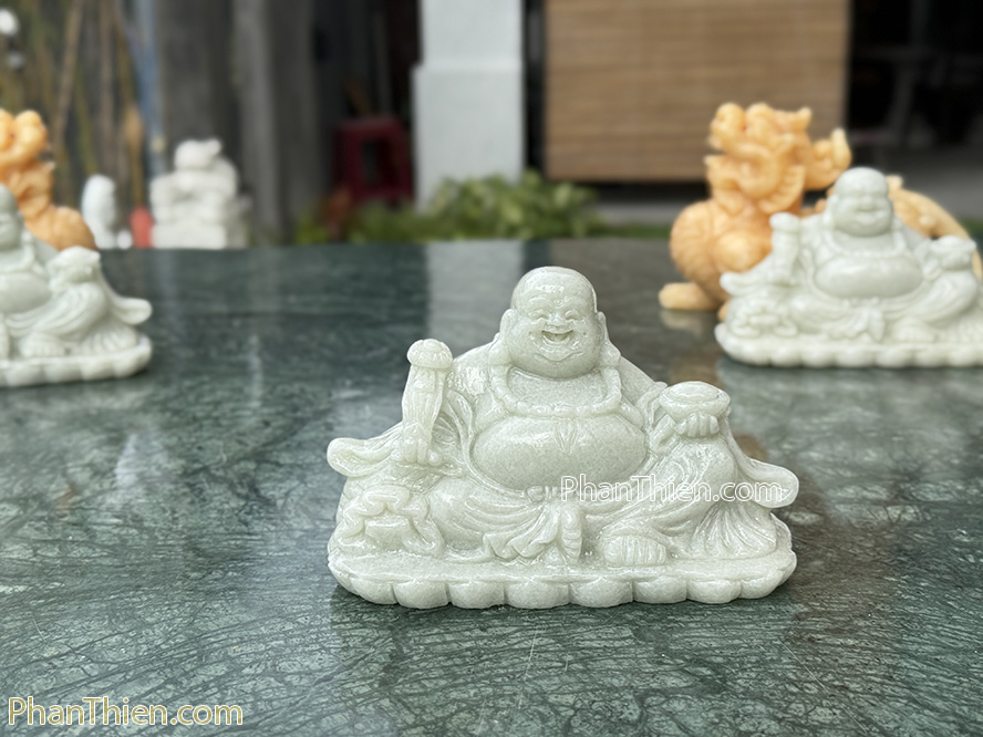 Tượng Phật Di Lặc bằng đá nhỏ (15cm) - DL-76