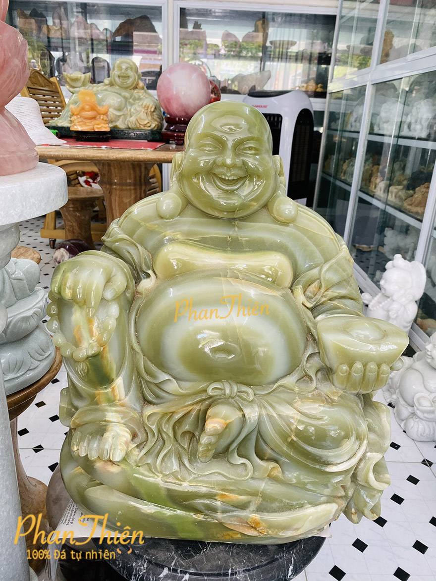 Tượng Phật Di Lặc Đá Ngọc Xanh (DL-47)