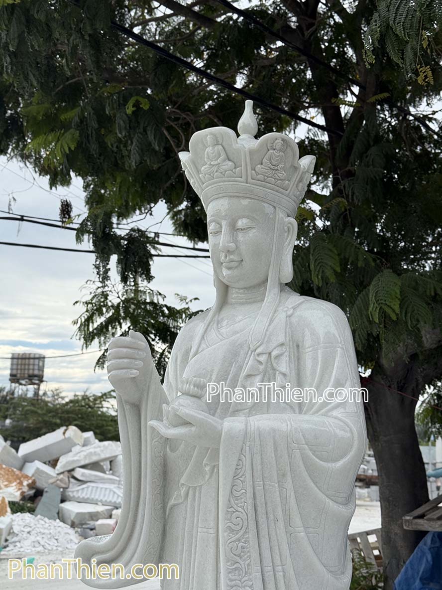 Tượng Phật Địa Tạng Vương Bồ Tát bằng đá - DT-13