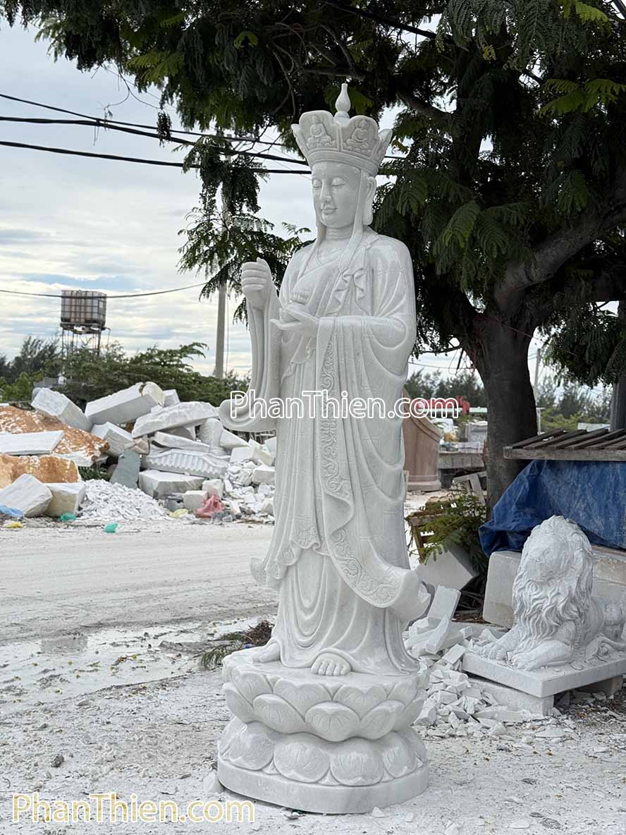 Tượng Phật Địa Tạng Vương Bồ Tát bằng đá - DT-13