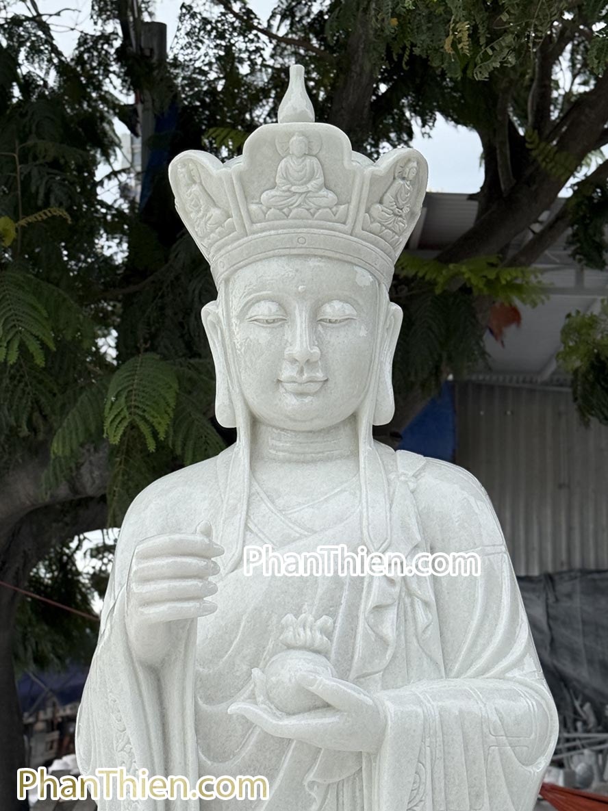 Tượng Phật Địa Tạng Vương Bồ Tát bằng đá - DT-13