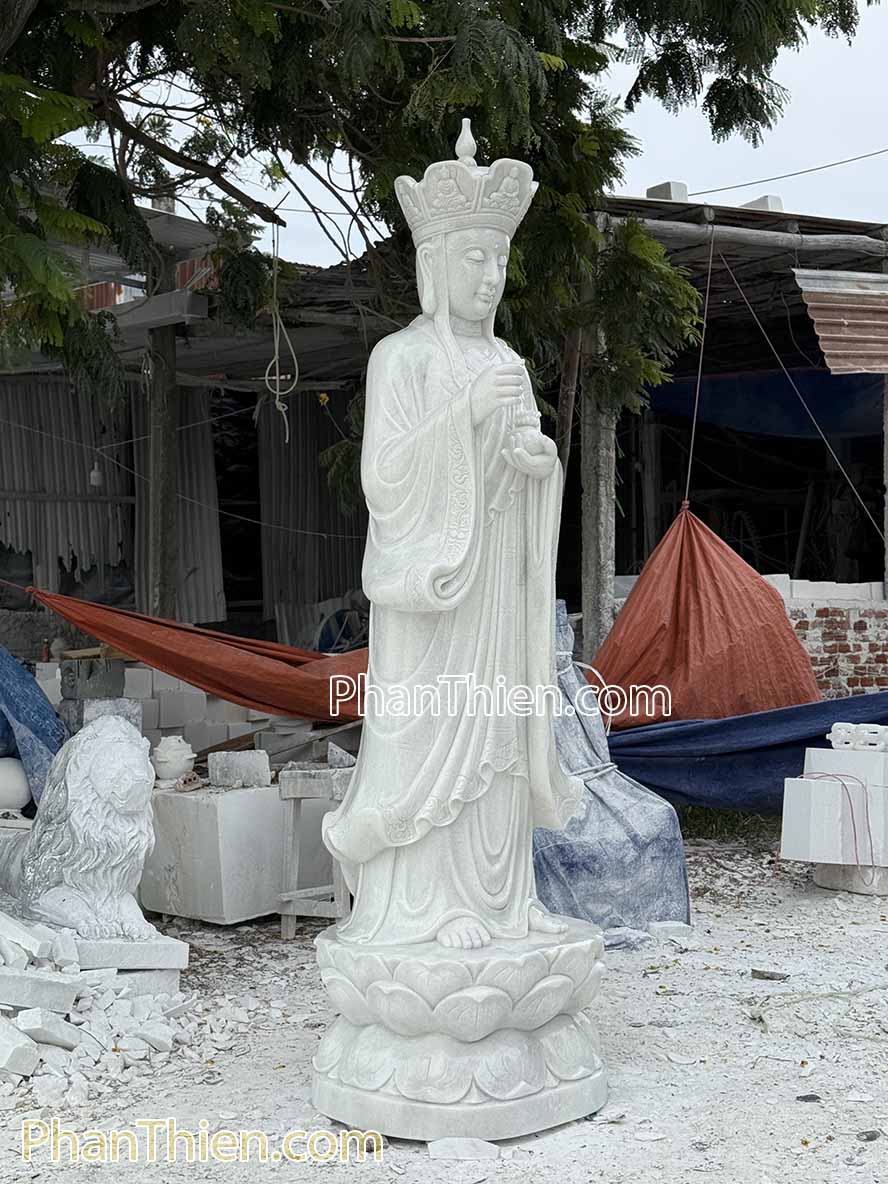 Tượng Phật Địa Tạng Vương Bồ Tát bằng đá - DT-13