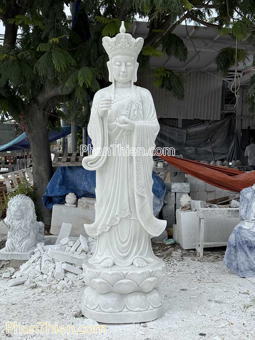 Tượng Phật Địa Tạng Vương Bồ Tát bằng đá - DT-13
