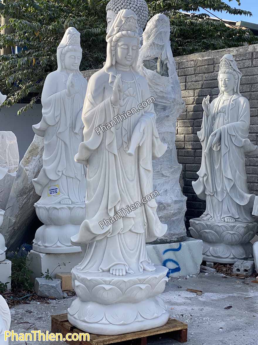 Tượng Phật Quan Âm bằng đá (QA-65)