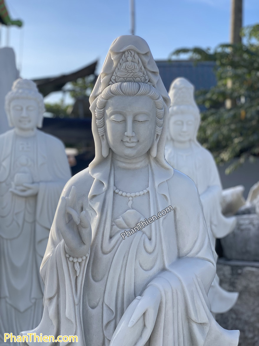 Tượng Phật Quan Âm bằng đá (QA-65)