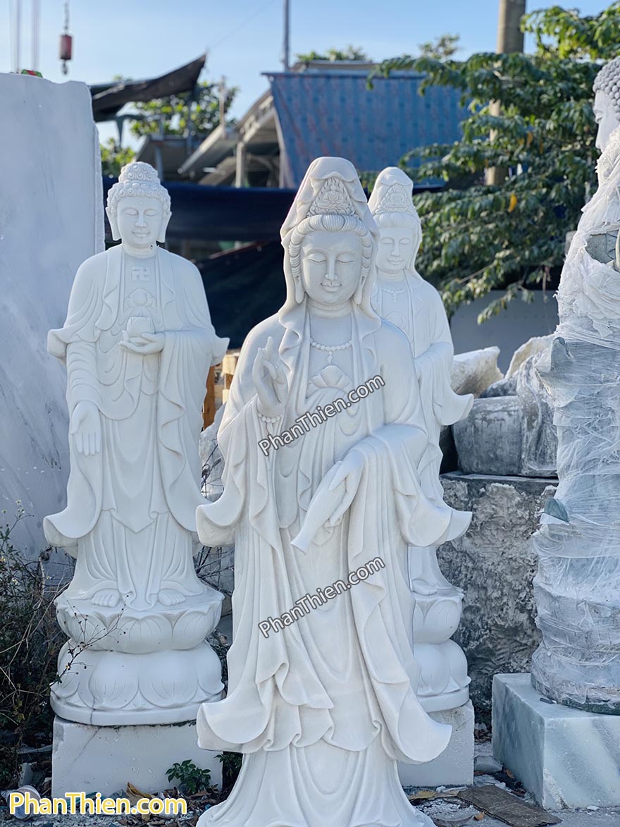 Tượng Phật Quan Âm bằng đá (QA-65)