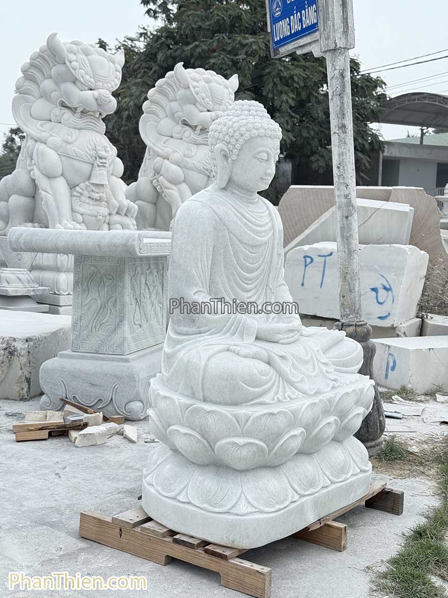 Tượng Phật Thích Ca bằng đá tự nhiên 1,5m (TC-43)