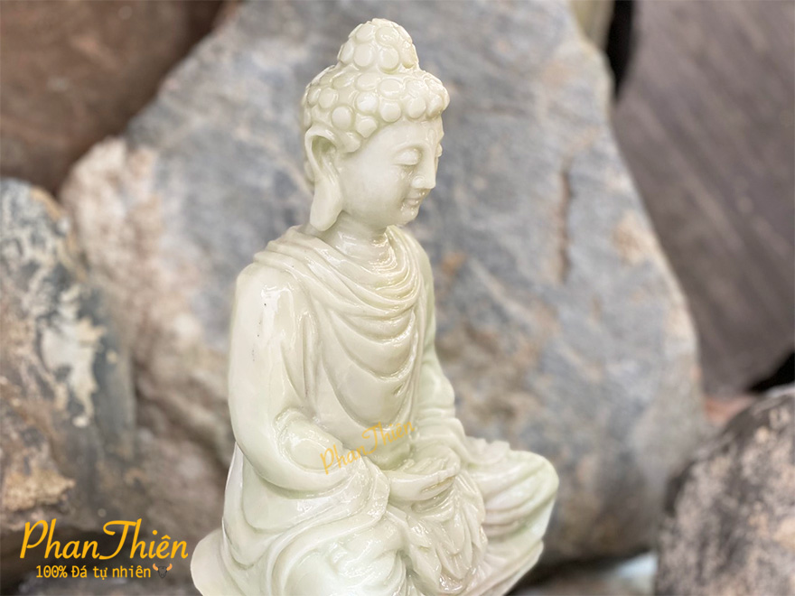 Tượng Phật Thích Ca bằng Đá Cẩm Thạch Xanh (TC-02)