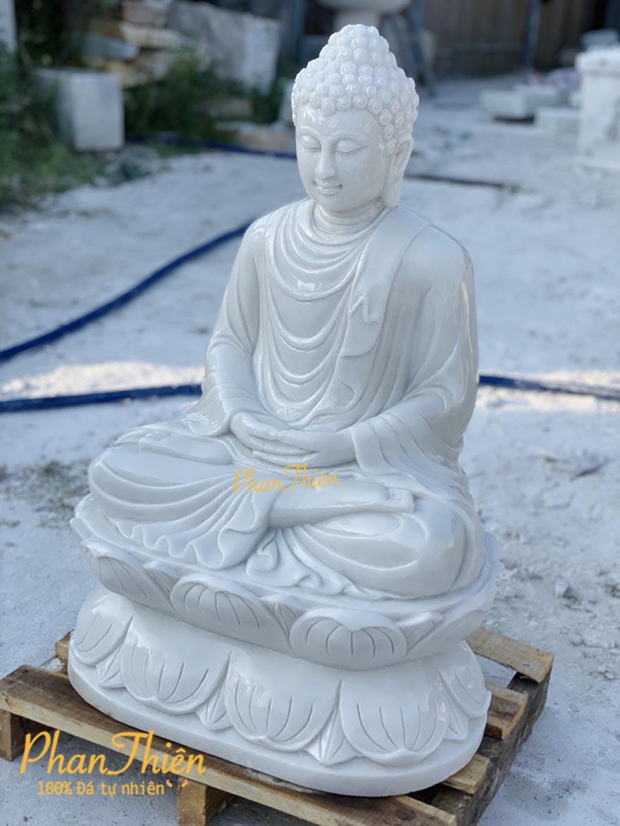 Tượng Thích Ca Đá Trắng Non Nước (TC-21)