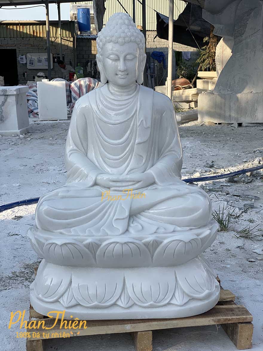 Tượng Thích Ca Đá Trắng Non Nước (TC-21)