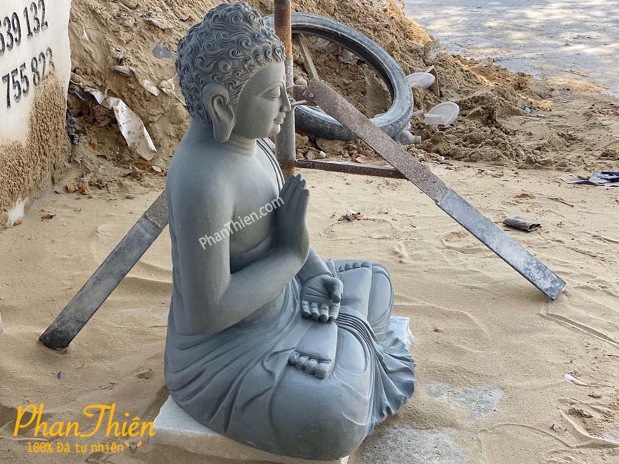 Tượng Phật Thích Ca Ngồi Không Đế Đá Sa Thạch (TC-26)