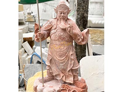 Tượng Quan Công Đá Đỏ Thanh Hoá (QC-01)