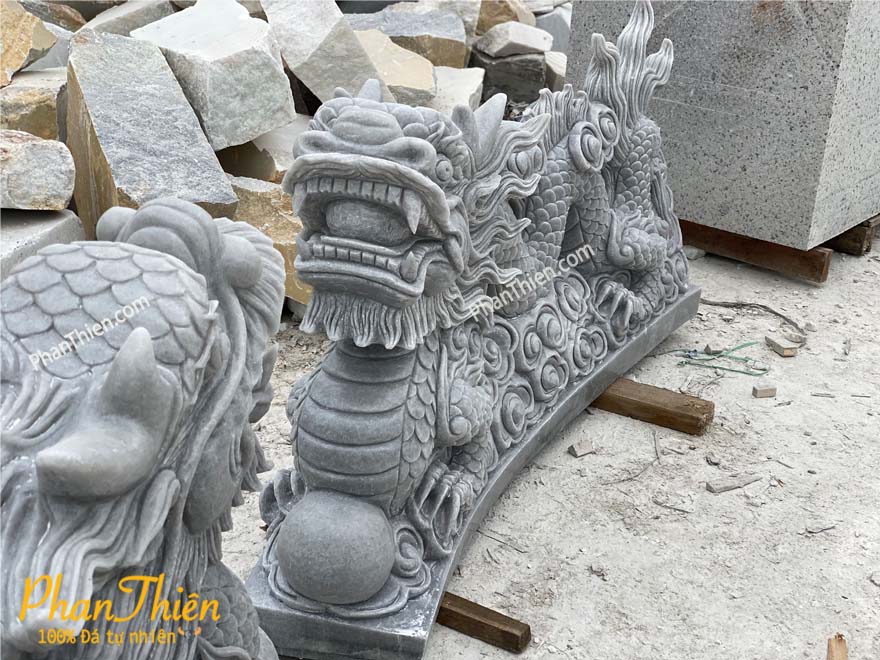 Tượng Rồng Đá Cẩm Thạch Đen (RONG-11)