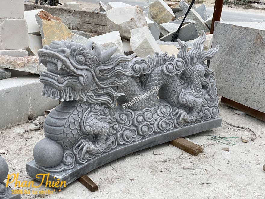 Tượng Rồng Đá Cẩm Thạch Đen (RONG-11)
