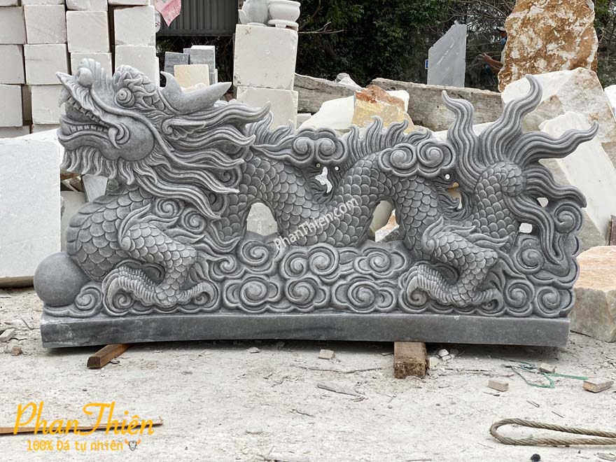 Tượng Rồng Đá Cẩm Thạch Đen (RONG-11)