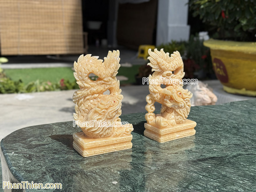 Tượng rồng đá ngọc Hoàng Long (RONG-14B)