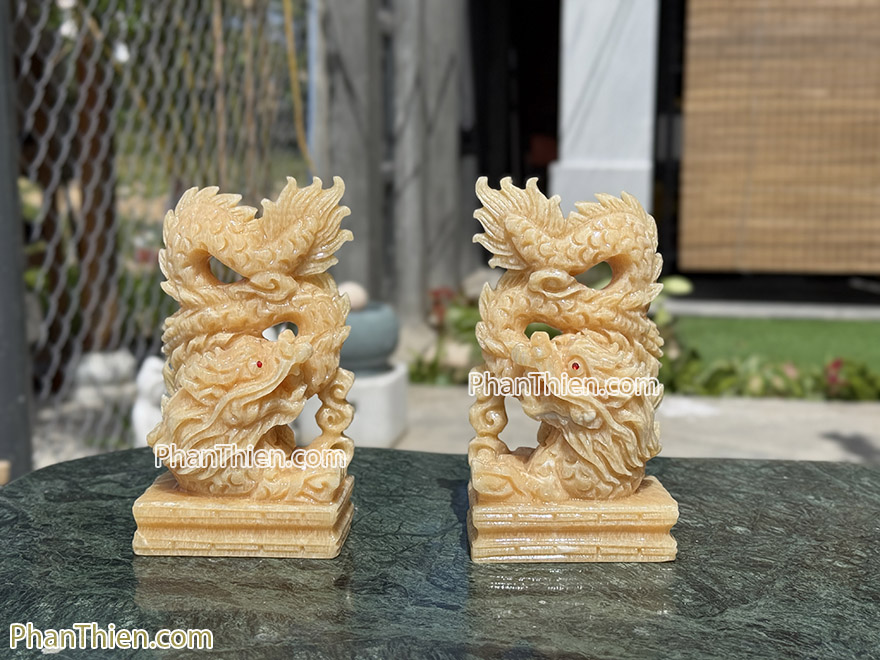 Tượng rồng đá ngọc Hoàng Long (RONG-14B)