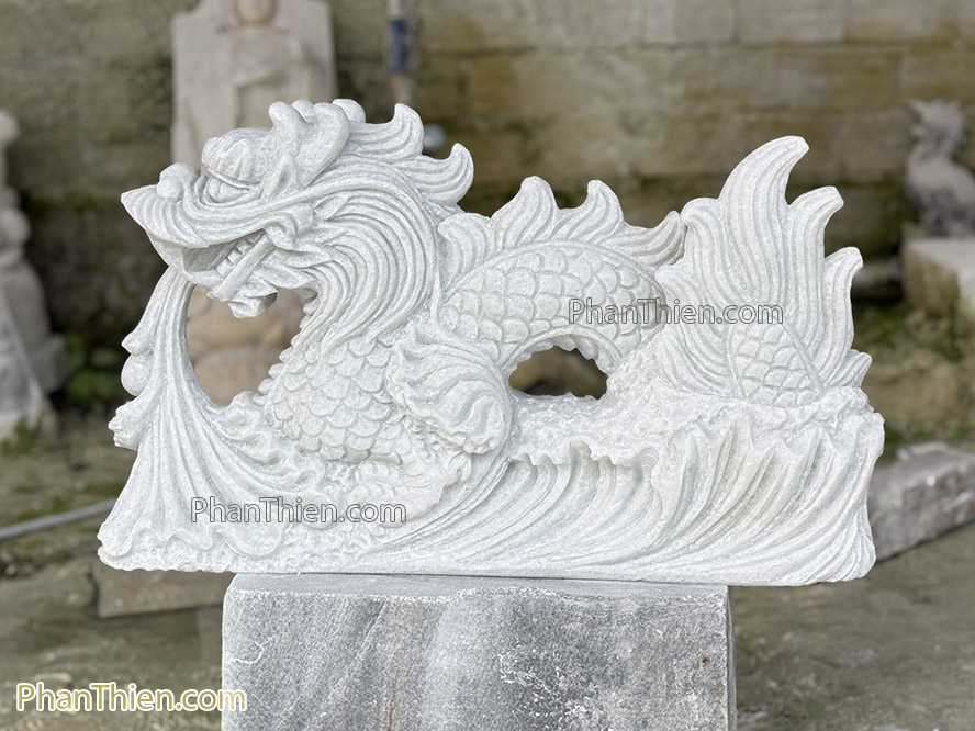Tượng Rồng đá tự nhiên 50cm - RONG-17