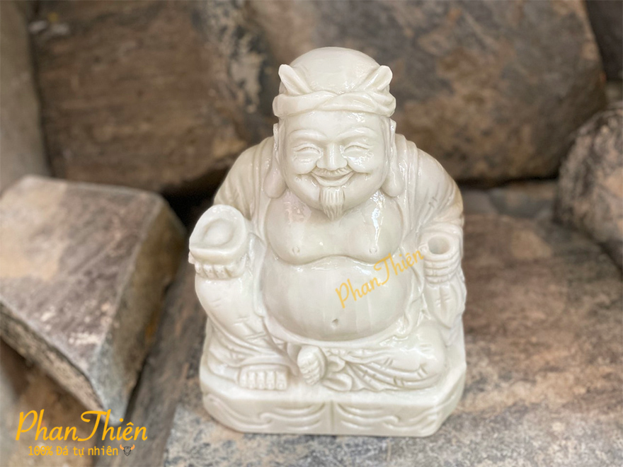 Tượng Thần Tài Ông Địa Đá Cẩm Thạch Xanh (TD-02)