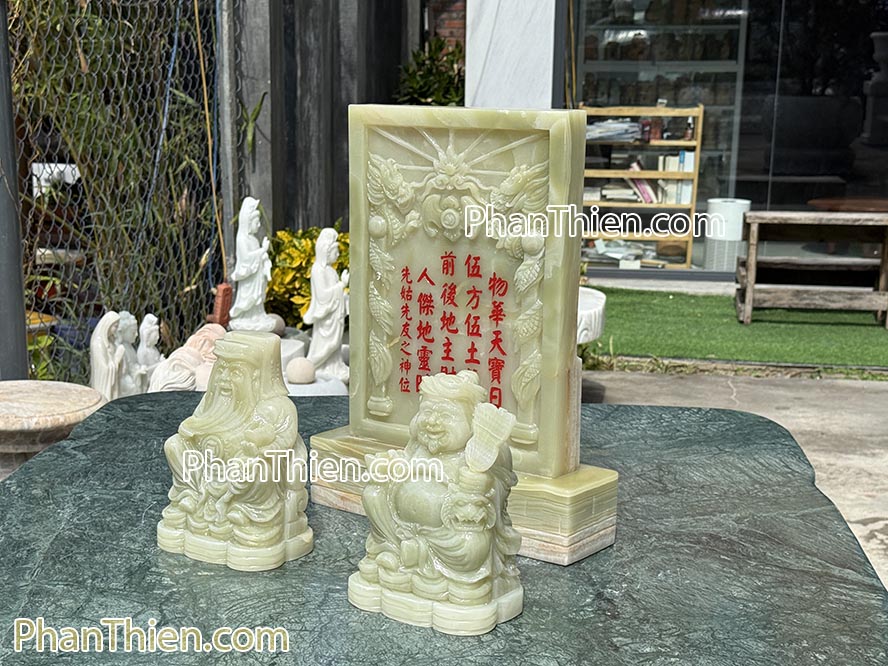 Bộ Tượng Thần Tài Ông Địa và Bài vị 48cm - TD-24