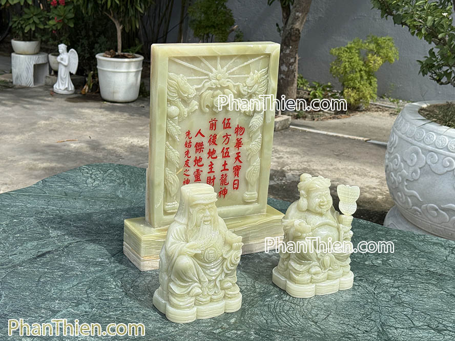 Bộ Tượng Thần Tài Ông Địa và Bài vị 48cm - TD-24